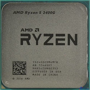 CPU AMD Ryzen 5 2400G OEM (YD2400C5M4MFB){3.9GHz, 4MB, 65W, AM4, RX Vega Graphics}