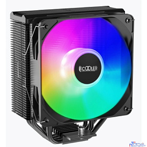 PCCooler Paladin EX400S S115X/1200/1700/AM4 (TDP 180W, 120mm PWM LED FAN, 4 тепловые трубки 6мм, 800-1800RPM, 28,6dBa)
