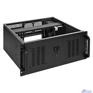 Exegate EX300040RUS Серверный корпус ExeGate Pro 4U350-02 <RM 19", высота 4U, глубина 350, БП 500PAS, 2*USB>
