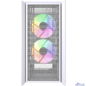 Powercase Alisio Micro Z3W ARGB V2, Tempered Glass, 3x 120mm ARGB fan, белый, mATX (CAMZW-A3-V2)