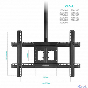 ONKRON N1L чёрный Для телевизоров диагональю 32"-70" Максимальная нагрузка: 68,2 кг VESA: 100x100, 100x200, 200x100, 200x200, 200x300, 200x400, 300x100, 300x200, 300x300, 300x400, 400x200, 400x300, 40