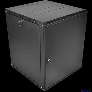 ЦМО Шкаф телекоммуникационный настенный разборный ЭКОНОМ 12U (600 x 650) дверь металл, цвет черный (ШРН-Э-12.650.1-9005)