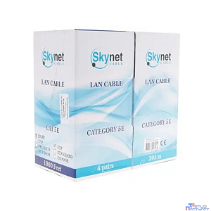SkyNet Кабель FTP outdoor, медный, 4x2x0,46, FLUKE TEST, кат.5e, однож., 305 м, box, черный [CSL-FTP-4-CU-OUT](АК5026925/1693123)