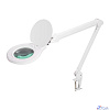 Rexant 31-0532 Лупа на струбцине , круглая, 5D, с подсветкой 72 SMD, сенсорный регулятор яркости, белая