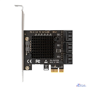 Exegate EX299662RUS Контроллер ExeGate EXE-516v2 (PCI-E x1 v2.0, SATA3 6Gb/s, 6 int, ASMedia Chipset ASM1166)
