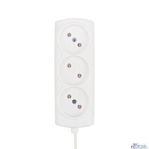 PROconnect (11-7206) Удлинитель STANDARD 3 гнезда, 1,5м, 2х0,75мм?, б/з, белый
