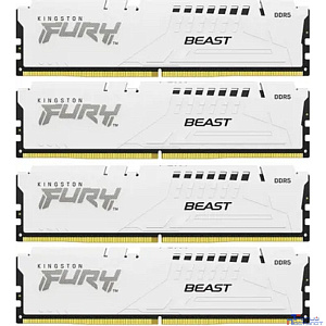 Память оперативная/ Kingston 64GB 6000MT/s DDR5 CL40 DIMM (Kit of 4) FURY Beast White XMP