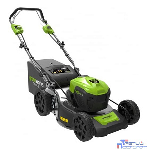 Greenworks GD40LM46SP Газонокосилка аккумуляторная, 40V, 46см, самоходная, бесщеточная, c 1хАКБ 5 Ач и ЗУ [2506807UG]