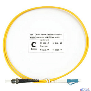 Cabeus FOP(s)-9-LC-ST-1,5m Шнур оптический simplex LC-ST 9/125 sm 1,5м LSZH