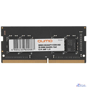 QUMO DDR4 SODIMM 8GB QUM4S-8G2666P19 PC4-21300, 2666MHz OEM/RTL