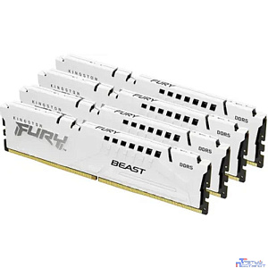 Память оперативная/ Kingston 64GB 6000MT/s DDR5 CL40 DIMM (Kit of 4) FURY Beast White XMP