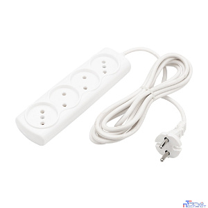 PROconnect (11-7220) Удлинитель OPTIMA 4 гнезда, 3м, 2х0,75мм?, б/з, белый