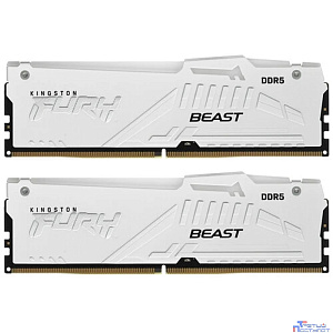Память оперативная/ Kingston 32GB 6000MT/s DDR5 CL36 DIMM (Kit of 2) FURY Beast White RGB EXPO