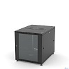 Шкаф напольный 19", 12U Filum FL-NT-1268GM1M-BK NETWORK (ШхГхВ) 600x800x623 мм, двери: стеклянная/сплошная металл, цвет черный RAL9005