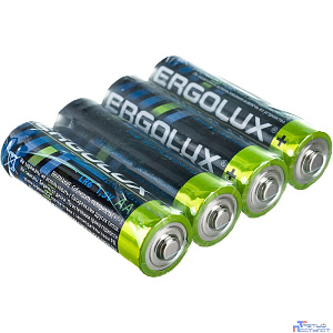 Ergolux Alkaline SR4 LR6  (LR6 SR4, батарейка,1.5В) (4 шт. в уп-ке)