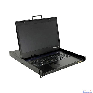 ProCase E1908HD Консоль однорельсовая , КВМ 8 порт, LCD 19'', single rail console KVM 8 port, LCD D-Sub, USB, разрешение 1920*1080, 8 кабелей