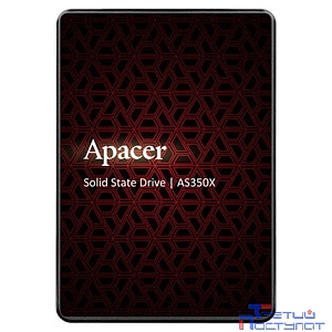 Apacer SSD PANTHER AS350X 128Gb SATA 2.5" 7mm, R560/W540 Mb/s, IOPS 80K, MTBF 1,5M, 3D NAND, Retail (AP128GAS350XR-1)