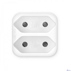 Сетевой разветвитель Buro BU-PS2F-W (2 розетки) белый (пакет ПЭ) {352751}