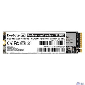 Exegate SSD M.2 2280 512GB ExeGate NextPro+ KC4000TP512 (PCIe Gen4x4, NVMe, 22x80mm, 3D TLC) EX297592RUS