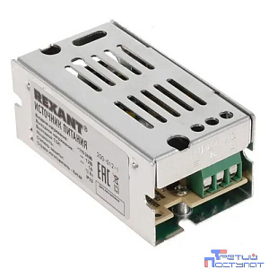 Rexant 200-012-1 Источник питания 220 V AC/12 V DC 1 A 12 W с разъемами под винт, без влагозащиты (IP23)