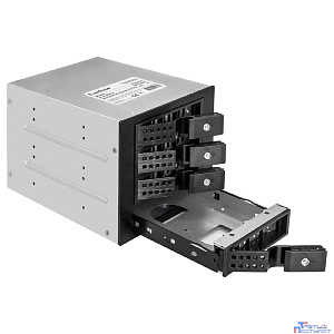 Exegate EX291657RUS Корзина для HDD ExeGate HS435-02 (универсальная, на 4*3,5"/2.5" SATA HDD, занимает 3*5,25" отсека, RTL)
