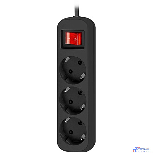 Defender Удлинитель G318 1.8 м, 3 розетки [99333] выключатель, с заземлением