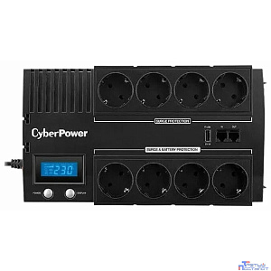 ИБП CyberPower BR700ELCD {Line-Interactive, 700VA/420W USB/RJ11/45/USB charger A (4+4 EURO), 12В/7,2 Ач х 1}