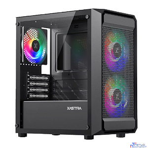 XASTRA Корпус A303M 3FRGB Black mATX/Mesh/ tempered glass / 2x140mm + 1x120mm  FRGB fans/ A303M-2FC14F-1FC12F