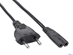 Telecom TE023-CU0.5-1.8M Кабель для аудио-видео техники IEC-320-C7, 2-pin 1,8m ,черный, медь [7958830275200]