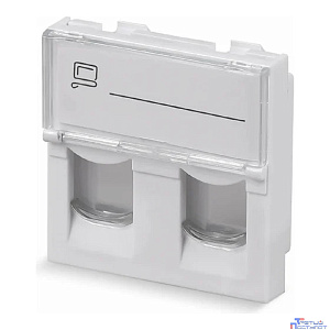 Cabeus FP-L-45-2M Вставка 45x45 (Mosaic) для 2 модулей формата Keystone Jack (арт.078610)