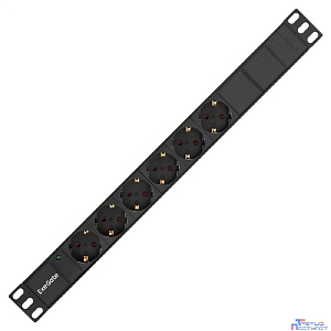 Exegate EX280828RUS Блок розеток ExeGate ServerPro PDU-19H603 Al-6S-EU2.5, 19",1U,алюм, 6Schuko, евровилка, 2.5м