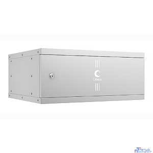 Cabeus WSC-05D-4U55/45m Шкаф телекоммуникационный настенный 19" 4U, серия LIGHT разборный, дверь металл, цвет серый