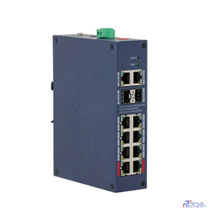 DAHUA DH-CHS4212-8GT-110 8-портовый гигабитный PoE коммутатор с функцией облачного управления 8 RJ45 10/100/1000Мбит/с (PoE/PoE+/Hi-PoE/IEEE 802.3bt), 2 RJ45 10/100/1000Мбит/с (uplink), 2 SFP 1000Мбит