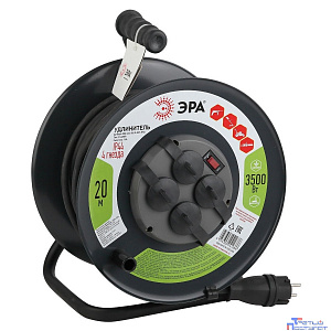 ЭРА Б0043057 Удлинитель силовой RMx-4es-3x2.5-20m-IP44(KG) на м. катушке c/з 4 гн 20м КГ 3х2.5