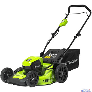 Greenworks Газонокосилка аккумуляторная Greenworks GD40LM46HP, 40V, 46 см, бесщеточная, без АКБ и ЗУ [2514407]