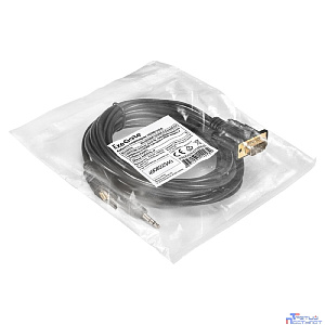 Exegate EX294720RUS Кабель-переходник HDMI-VGA ExeGate EX-HDMIM-VGAM-3.5JackS-3.0 (19M/15M+3.5mm Jack M, 3м) Преобразователь цифрового HDMI сигнала в VGA видео и стерео-аудио