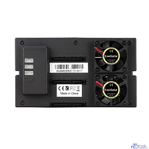 Exegate EX264639RUS Корзина для HDD Exegate HS335-01 (универсальная, на 3*3,5" SATA/SAS HDD, занимает 2*5,25" отсека)