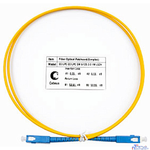 Cabeus FOP(s)-9-SC-SC-0,5m Шнур оптический simplex SC-SC 9/125 sm 0,5м LSZH