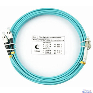 Cabeus FOP-50-LC-FC-5m Шнур оптический duplex LC-FC 50/125 mm OM3 5м LSZH