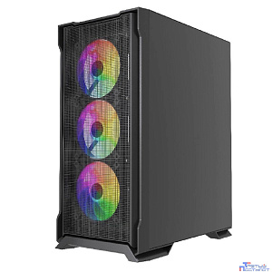 Powercase Mistral AZ4B ARGB, Tempered Glass, 4x 120mm ARGB Fans, чёрный, ATX  (CMAZB-A4)
