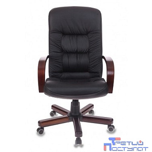 Кресло руководителя Бюрократ T-9908/WALNUT черный кожа крестовина металл [1019512]