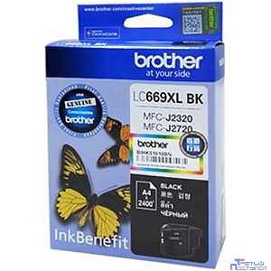 Brother LC-669XLBK Картридж, Black {MFCJ2320/2720, чёрный, (2400стр)}