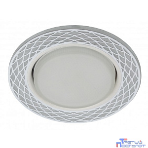 Эра Б0037384 DK LD37 WH/WH Светильник, декор со светодиодной подсветкой GX53, белый/белый