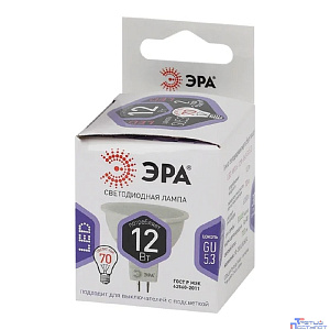 ЭРА Б0049075 Лампочка светодиодная  STD LED MR16-12W-860-GU5.3 GU5.3 12Вт софит холодный дневной свет