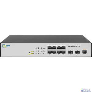 SNR Управляемый Web Smart POE коммутатор уровня 2, 8 портов 10/100/1000BaseT, 2 порта 100/1000BaseX (SFP). POE 100W (SNR-S2200G-8T-POE)