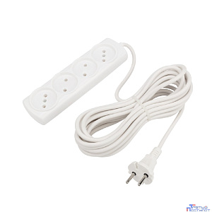 PROconnect (11-7223) Удлинитель OPTIMA 4 гнезда, 7м, 2х0,75мм?, б/з, белый