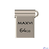 Maxvi USB Drive 64GB MM metallic silver, мини, металл, USB 2.0