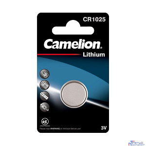 Camelion CR1025 BL-1 (CR1025-BP1, батарейка литиевая,3V)