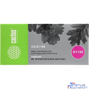 CACTUS MLT-D119S Картридж для Samsung ML-1610/1615/1620/1625/2010/2015/2020/2510/2570/257 (2000стр.) чёрный