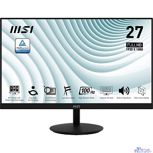 MSI PRO 27" MP271A {IPS 1920x1080 100Hz 1ms 1000:1 300cd 178/178 8bit(6bit+FRC) D-Sub HDMI1.4b DisplayPort1.2a 2x2W Tilt VESA}
